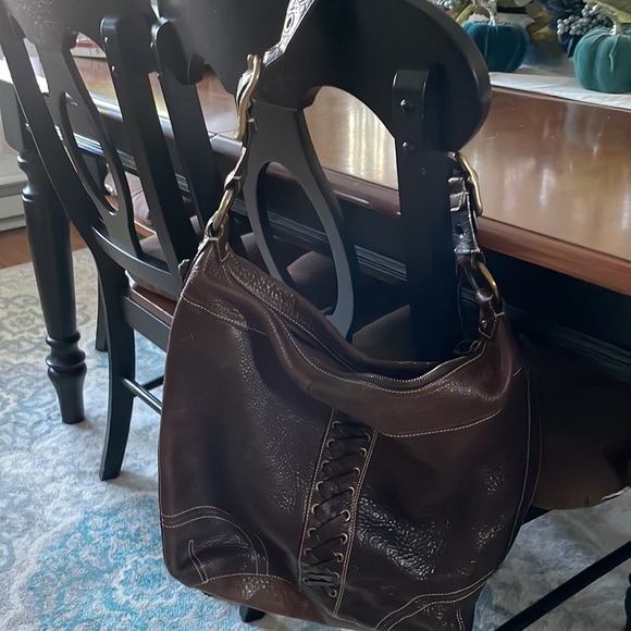 Coach Chelsea Lace Hobo Leather Shoulder Bag - Picture 2 of 7